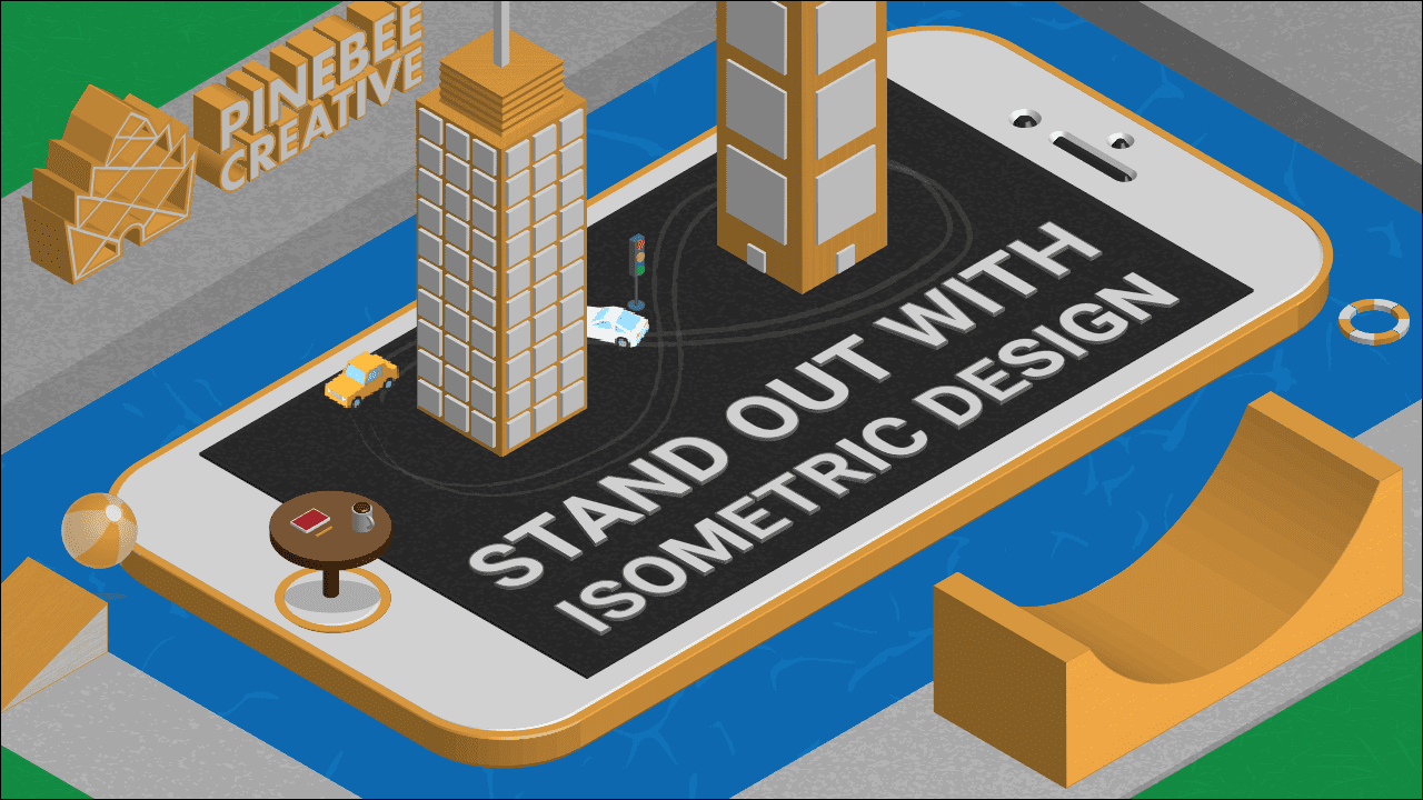 What is isometric design stand out with isometric design pinebee creative